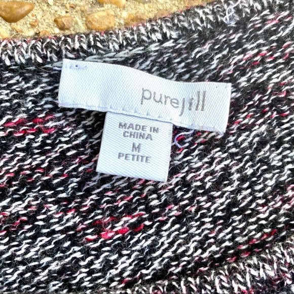 J Jill PureJill Asymmetrical Hem Knit Long Sleeve Sweater Size M - Picture 2 of 9